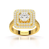 1.63 CT Lab Diamond Round Cut Halo Ring