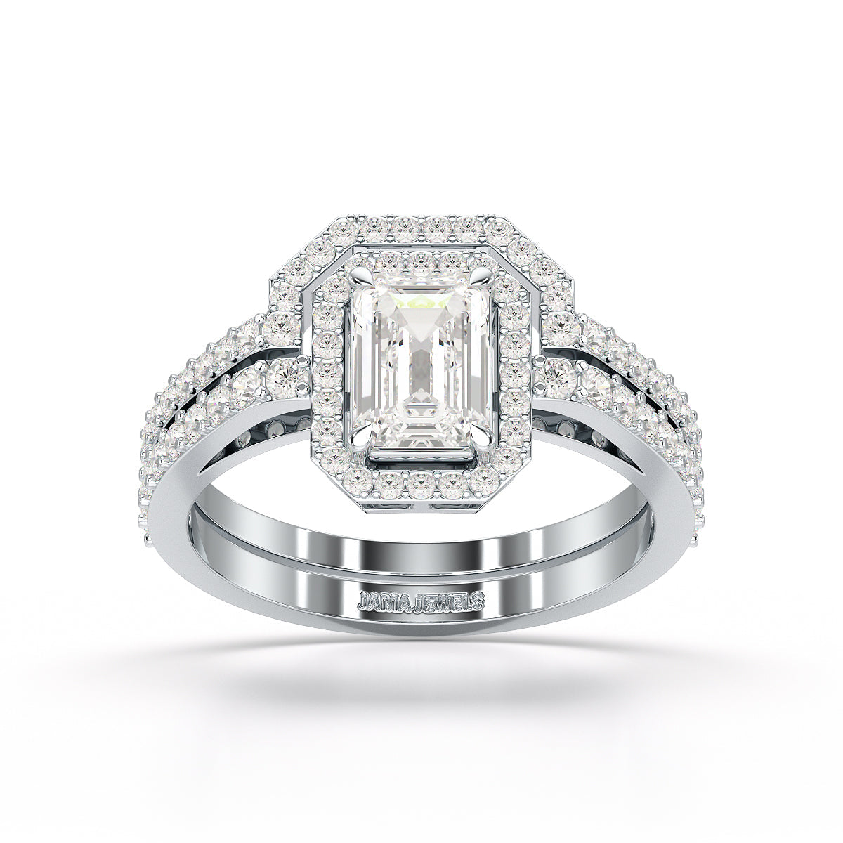 1.63 CT Emerald Cut Lab Diamond Ring