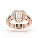 1.63 CT Emerald Cut Lab Diamond Ring