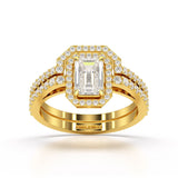 1.63 CT Emerald Cut Lab Diamond Ring