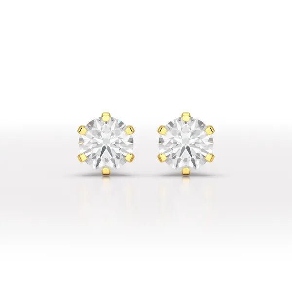 1.68 CT Round Lab Diamond Stud Earrings - Jama Jewels