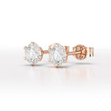 1.68 CT Round Lab Diamond Stud Earrings - Jama Jewels