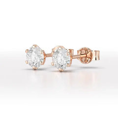 1.68 CT Round Lab Diamond Stud Earrings - Jama Jewels