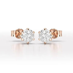 1.68 CT Round Lab Diamond Stud Earrings - Jama Jewels