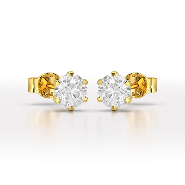 1.68 CT Round Lab Diamond Stud Earrings - Jama Jewels