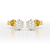 1.68 CT Round Lab Diamond Stud Earrings - Jama Jewels