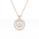 1.6 CT Lab Diamond Round Cut Pendant