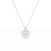 1.6 CT Lab Diamond Round Cut Chain Pendant Jama Jewels