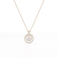 1.6 CT Lab Diamond Round Cut Chain Pendant Jama Jewels
