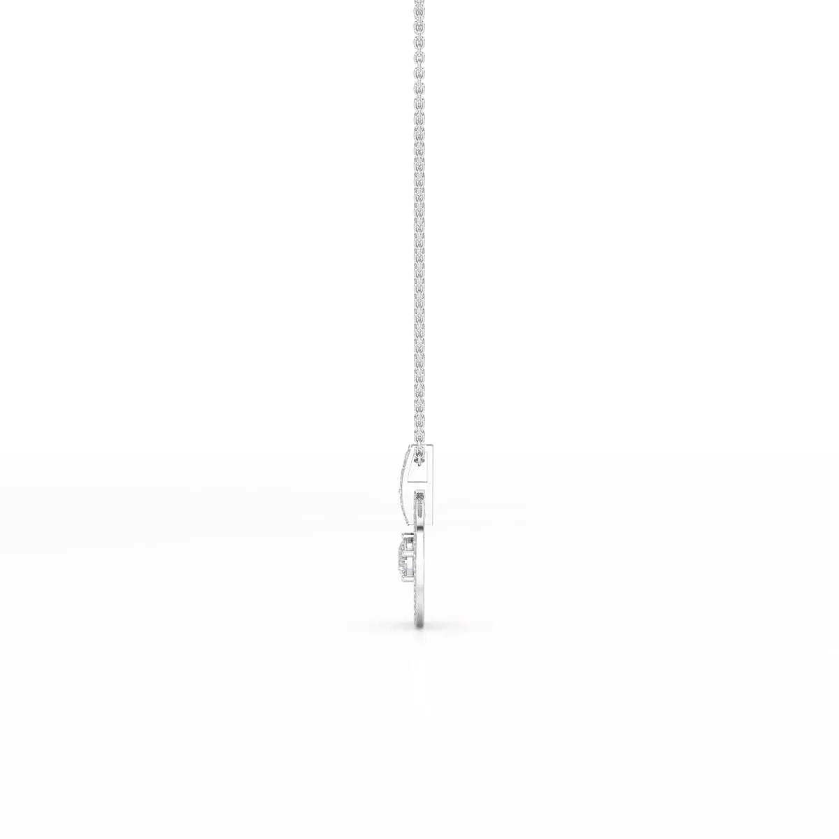 1.6 CT Lab Diamond Round Cut Chain Pendant Jama Jewels