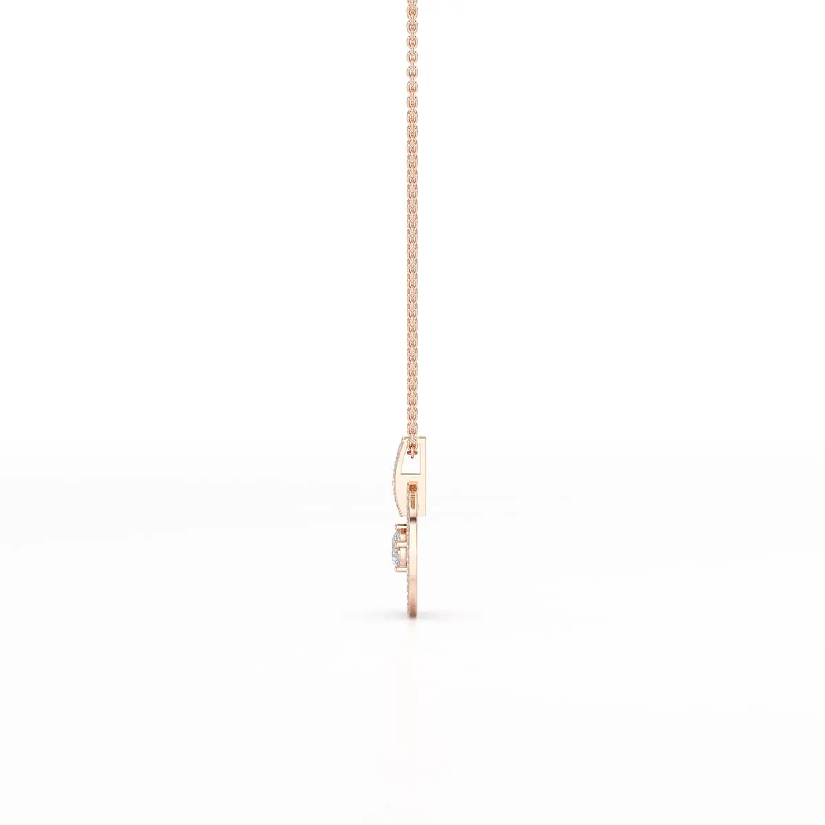 1.6 CT Lab Diamond Round Cut Chain Pendant Jama Jewels