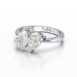1.6 Carat Pear Cut Lab Diamond Ring