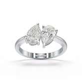 1.6 Carat Pear Cut Lab Diamond Ring