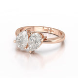 1.6 Carat Pear Cut Lab Diamond Ring