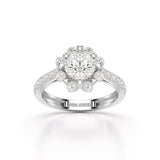 Halo Round Cut 1.72 CT Lab Diamond Ring