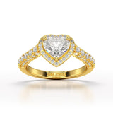 1.73 CT Heart Cut Lab Diamond Engagement Ring - Jama Jewels