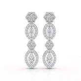 1.74 CT Marquise Cut Lab Diamond Drop Earring