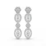 1.74 CT Marquise Cut Lab Diamond Drop Earring