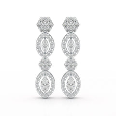 1.74 CT Marquise Cut Lab Diamond Drop Earring