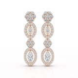 1.74 CT Marquise Cut Lab Diamond Drop Earring