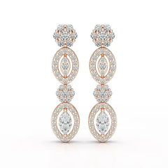 1.74 CT Marquise Cut Lab Diamond Drop Earring