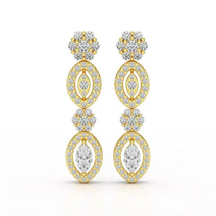 1.74 CT Marquise Cut Lab Diamond Drop Earring