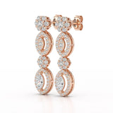 1.74 CT Marquise Cut Lab Diamond Drop Earring