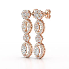 1.74 CT Marquise Cut Lab Diamond Drop Earring