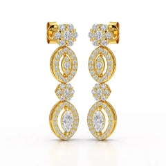 1.74 CT Marquise Cut Lab Diamond Drop Earring