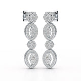 1.74 CT Marquise Cut Lab Diamond Drop Earring