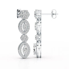 1.74 CT Marquise Cut Lab Diamond Drop Earring