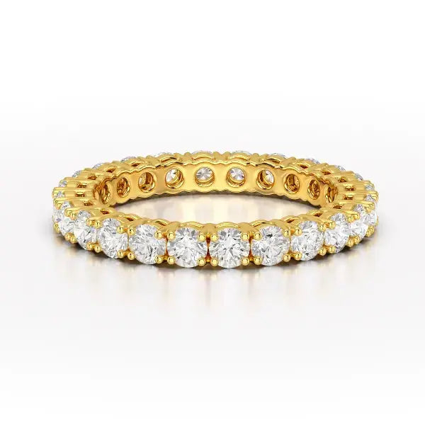 1.75 CT Full Classic Round Lab Diamonds Engagement Ring - Jama Jewels