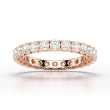1.75 CT Full Classic Round Lab Diamonds Engagement Ring - Jama Jewels