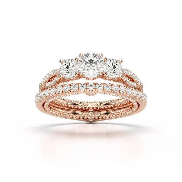 1.78 White Gold Twisted Lab Diamond Ring