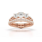 1.78 White Gold Twisted Lab Diamond Ring