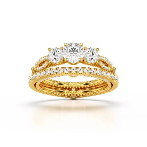 1.78 White Gold Twisted Lab Diamond Ring