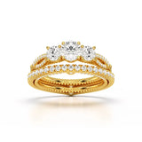 1.78 White Gold Twisted Lab Diamond Ring