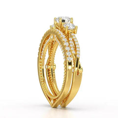 1.78 White Gold Twisted Lab Diamond Ring
