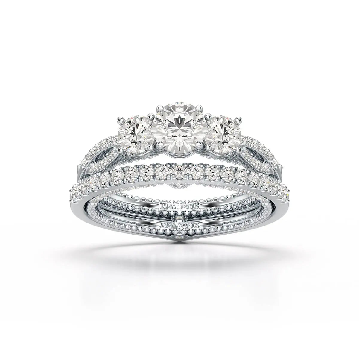 1.78 White Gold Twisted Lab Diamond Ring