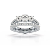 1.78 White Gold Twisted Lab Diamond Ring