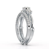 1.78 White Gold Twisted Lab Diamond Ring
