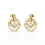 1.86 CT Lab Diamond Circular Stud Earrings