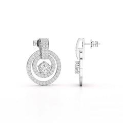 1.86 CT Lab Diamond Circular Stud Earrings Jama Jewels