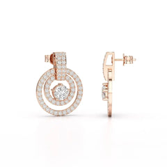 1.86 CT Lab Diamond Circular Stud Earrings Jama Jewels