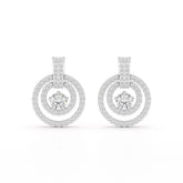 1.86 CT Lab Diamond Circular Stud Earrings Jama Jewels