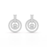 1.86 CT Lab Diamond Circular Stud Earrings
