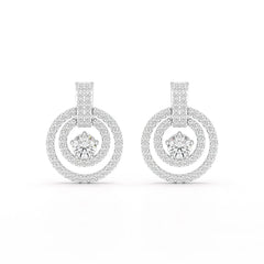 1.86 CT Lab Diamond Circular Stud Earrings Jama Jewels