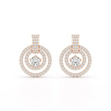 1.86 CT Lab Diamond Circular Stud Earrings
