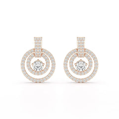 1.86 CT Lab Diamond Circular Stud Earrings Jama Jewels