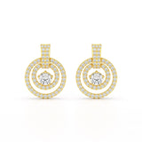 1.86 CT Lab Diamond Circular Stud Earrings